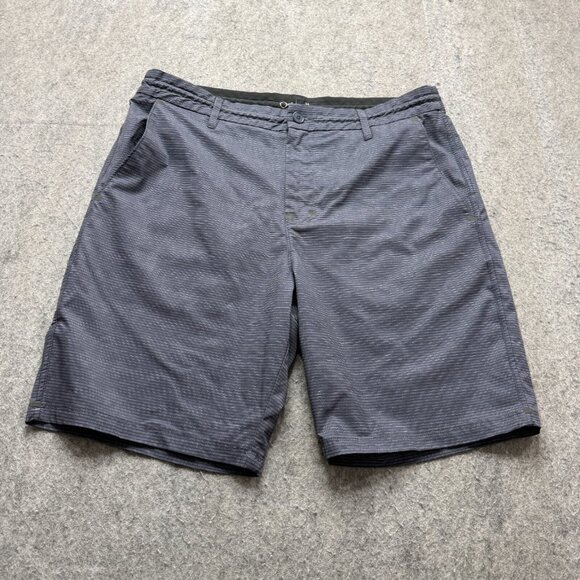 Outerknown Shorts Men 34 Blue Striped Performance 8" Stretch Technical - Picture 1 of 14